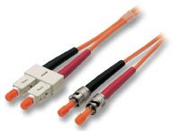 Lindy LWL Duplex ST/SC 62.5/125 Multimode 1.0m cable de fibra optica 1 m Naranja