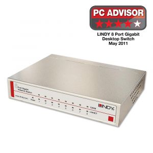 Lindy 25045 switch Gestionado Energía sobre Ethernet (PoE) Plata