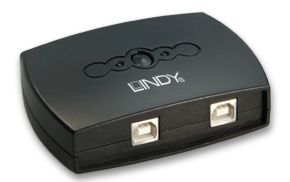 Lindy USB Switch - USB 2.0 AutoSwitch interruptor de impresora Alámbrico