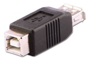 Lindy 71228 cambiador de género para cable USB A USB B Negro