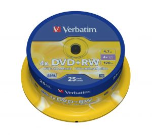 Verbatim DVD+RW Matt Silver 4,7 GB 25 pieza(s)