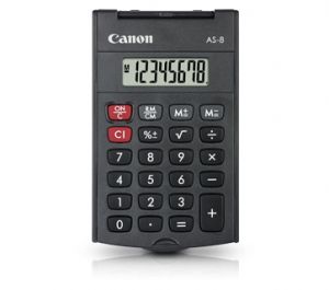 Canon AS-8 calculadora Bolsillo Pantalla de calculadora Gris
