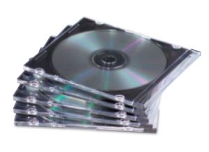 Fellowes 9833801 funda para discos ópticos Caja transparente para CD 1 discos Negro, Transparente