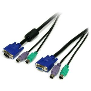 StarTech.com SVPS23N1_6 cable para video, teclado y ratón (kvm) Negro 1,8 m