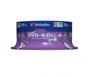 Verbatim DVD+R Double Layer 8x Matt Silver 25pk Spindle 8,5 GB DVD+R DL 25 pieza(s)