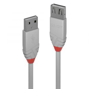 Lindy 36711 cable USB 0,5 m USB 2.0 USB A Gris