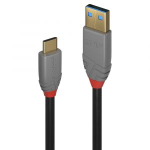 Lindy 36912 cable USB 1,5 m USB 3.2 Gen 2 (3.1 Gen 2) USB C USB A Negro, Gris