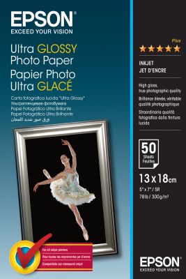 Epson Ultra Glossy Photo Paper - 13x18cm - 50 Hojas