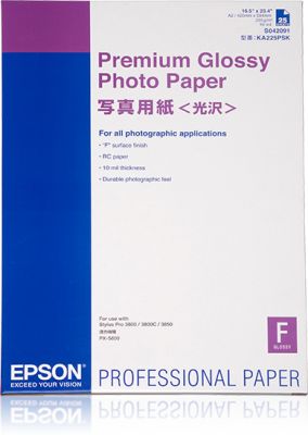Epson Premium Glossy Photo Paper, DIN A2, 255 g/m², 25 hojas