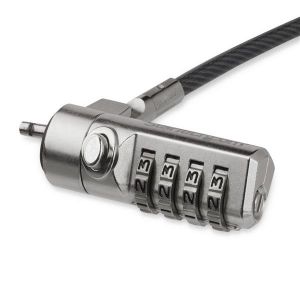 StarTech.com Cable con Candado de Seguridad con Clave para Ordenador Portátil - con Bisagra Giratoria - con Candado de Combinación de 4 Dígitos
