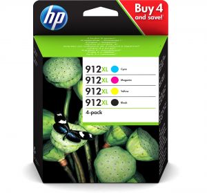 HP 912XL 4-pack Black/Cyan/Magenta/Yellow Original Ink Cartridges cartucho de tinta 4 pieza(s) Alto rendimiento (XL) Negro, Cian, Magenta, Amarillo