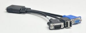 Lenovo 00Y8366 cable para video, teclado y ratón (kvm) Negro