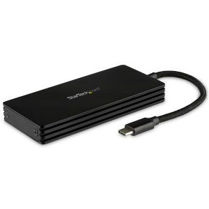 StarTech.com Caja USB 3.1 (10Gbps) USB-C para SSD M.2 SATA - Caja Externa Portátil para Disco USB Tipo C - de Aluminio
