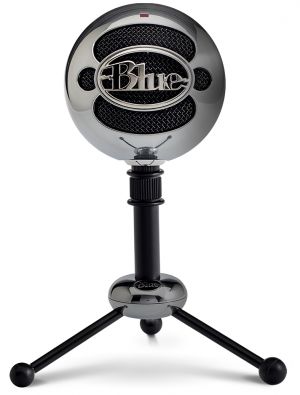 Blue Microphones Snowball Negro, Cromo Micrófono de superficie para mesa