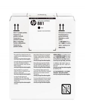 HP Cartucho de tinta Latex 881 negro de 5 litros
