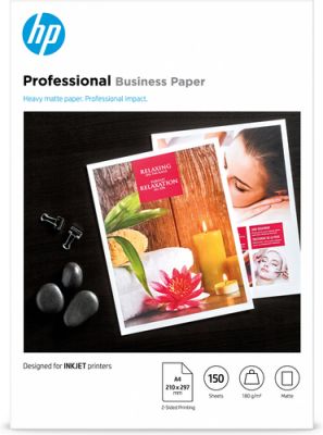 HP Papel profesional para impresoras de inyección de tinta y PageWide: A4, mate, 180 gsm