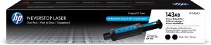 HP Kit de dos paquetes de recarga de tóner Original Neverstop 143AD negro