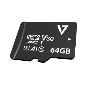 V7 Tarjeta Micro-SDXC U3 V30 A1 Clase 10 de 64GB + adaptador