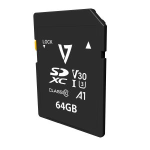 V7 Tarjeta SDXC V30 U3 A1 CL10 4K UHD-MAX de 64GB