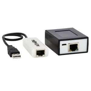 Tripp Lite B203-104-POC Juego Extensor de 4 Puertos USB sobre Cat5 y Cat6 con PoC - USB 2.0, hasta 50 m [164 pies], Negro