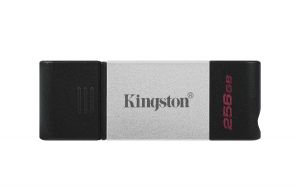 Kingston Technology DataTraveler 80 unidad flash USB 256 GB USB Tipo C 3.2 Gen 1 (3.1 Gen 1) Negro, Plata