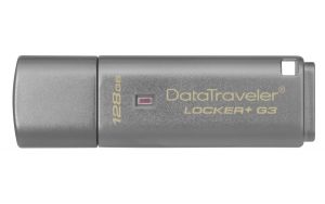 Kingston Technology DataTraveler Locker+ G3 unidad flash USB 128 GB USB tipo A 3.2 Gen 1 (3.1 Gen 1) Plata