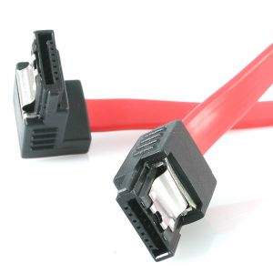 StarTech.com Cable SATA Acodado a la Derecha de 45cm con Pestillos - Cable Serial ATA en Ángulo - SATA de 6Gbps