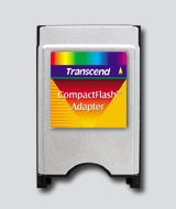 Transcend CompactFlash Adapter lector de tarjeta Plata