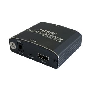 AISENS Conversor SVGA+Audio a HDMI con alimentación, SVGA/H+JACK 3.5/H-HDMI A/H, Negro