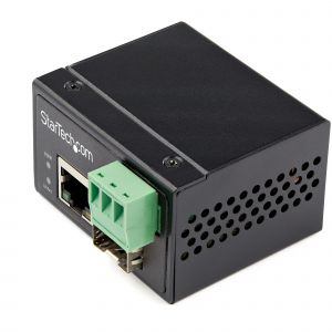 StarTech.com Conversor de Medios Ethernet Industrial de Fibra Multi o Monomodo a Ethernet - SFP a RJ45 - Convertidor - IP30 (IMC100MSFP)