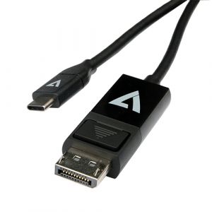 V7 V7UCDP-2M cambiador de género para cable USB Type-C 3.2 Gen 1 DisplayPort Negro