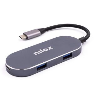Nilox MINI-DOCKING USB-C: HDMI, 3 PUERTOS USB 3.0 Y USBC