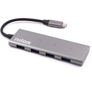 Nilox HUB USB-C a 4 puertos USB 3.0 Aluminio
