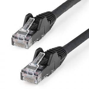 StarTech.com N6LPATCH1MBK cable de red Negro 1 m Cat6 U/UTP (UTP)