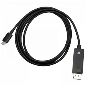 V7 V7USBCDP14-2M adaptador de cable de vídeo DisplayPort USB Tipo C Negro