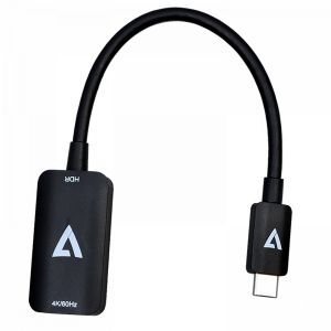 V7 V7USBCHDMI4K60HZ adaptador de cable de vídeo HDMI tipo A (Estándar) USB Tipo C Negro