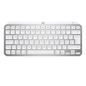 Logitech MX Keys Mini for Mac teclado RF Wireless + Bluetooth QWERTZ Alemán Plata, Blanco