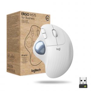 Logitech ERGO M575 for Business ratón mano derecha RF Wireless + Bluetooth Trackball 2000 DPI