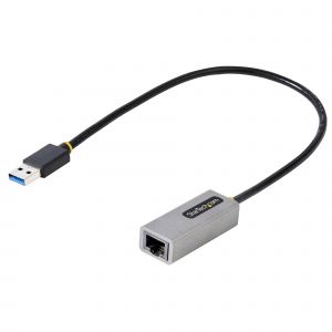 StarTech.com Adaptador USB a Ethernet, USB 3.0 a Ethernet Gigabit de 10/100/1000 para Portátiles, con Cable Incorporado de 30cm, Adaptador USB a RJ45, Adaptador NIC, Adaptador de Red USB