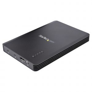 StarTech.com Caja Thunderbolt 3™ de 4 Bahías NVMe M.2 para SSD, con 1 Puerto de Vídeo DisplayPort y 2 Thunderbolt 3, 40gbps, con Fuente de Poder de 72W, Caja Externa para Disco Duro