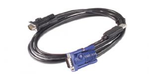 APC AP5257 cable para video, teclado y ratón (kvm) Negro 3,66 m