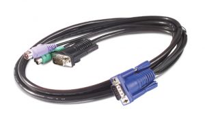 APC AP5254 cable para video, teclado y ratón (kvm) Negro 3,66 m