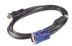 APC KVM USB Cable - 25 ft (7.6 m) cable para video, teclado y ratón (kvm) Negro 7,6 m
